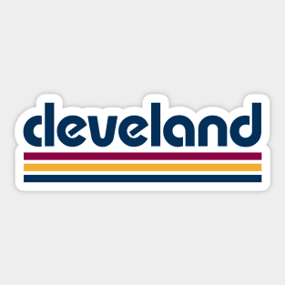 Retro Cleveland Stripes Sticker